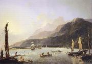 unknow artist, A View of Maitavie Bay,in the Island of Otaheite Tahiti